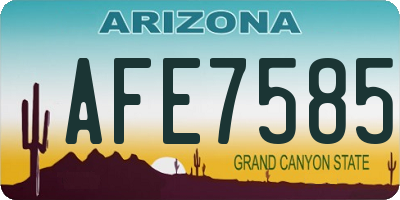 AZ license plate AFE7585