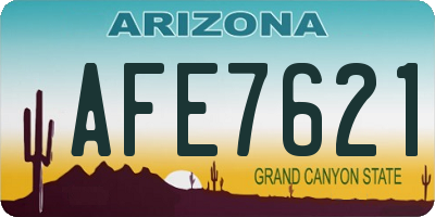 AZ license plate AFE7621