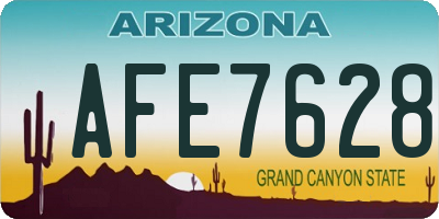 AZ license plate AFE7628