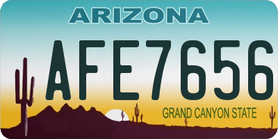 AZ license plate AFE7656