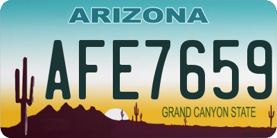 AZ license plate AFE7659