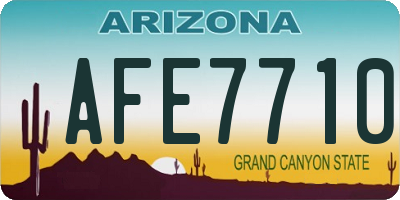 AZ license plate AFE7710