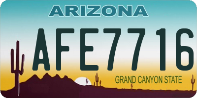 AZ license plate AFE7716