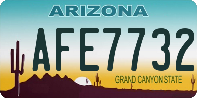 AZ license plate AFE7732