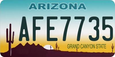 AZ license plate AFE7735