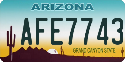 AZ license plate AFE7743