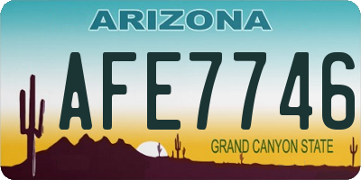 AZ license plate AFE7746