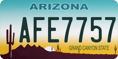 AZ license plate AFE7757