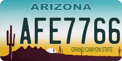 AZ license plate AFE7766