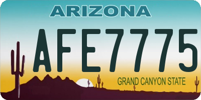 AZ license plate AFE7775