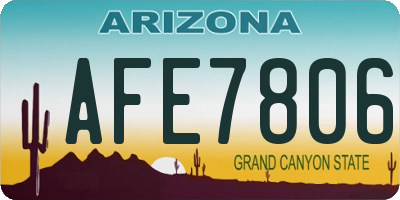 AZ license plate AFE7806