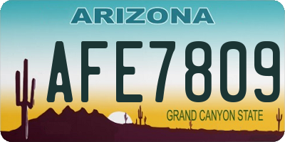 AZ license plate AFE7809