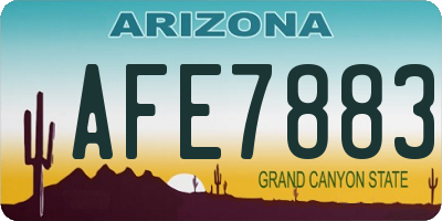 AZ license plate AFE7883