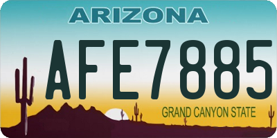 AZ license plate AFE7885