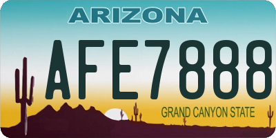 AZ license plate AFE7888