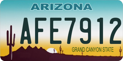 AZ license plate AFE7912
