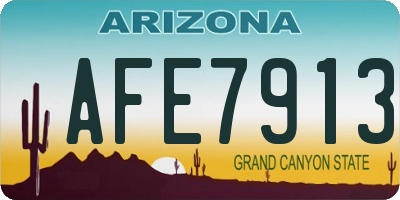AZ license plate AFE7913