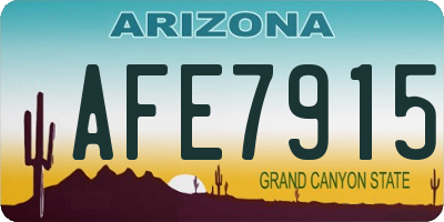 AZ license plate AFE7915