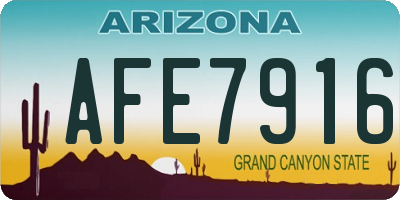 AZ license plate AFE7916