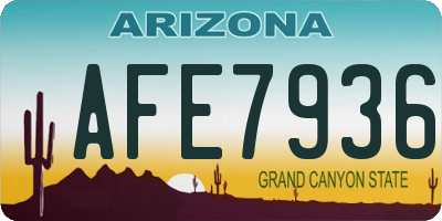AZ license plate AFE7936