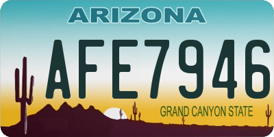 AZ license plate AFE7946