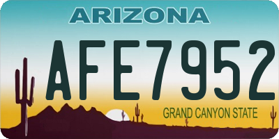 AZ license plate AFE7952