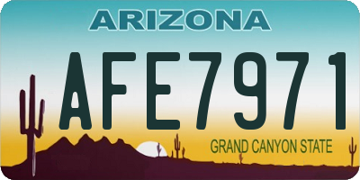 AZ license plate AFE7971