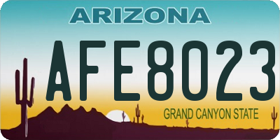 AZ license plate AFE8023