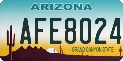 AZ license plate AFE8024