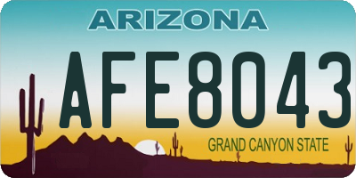 AZ license plate AFE8043