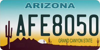 AZ license plate AFE8050