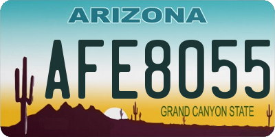 AZ license plate AFE8055