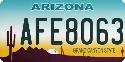 AZ license plate AFE8063