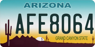 AZ license plate AFE8064