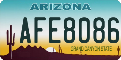 AZ license plate AFE8086