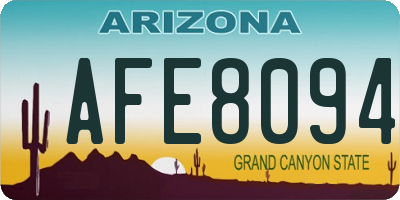 AZ license plate AFE8094