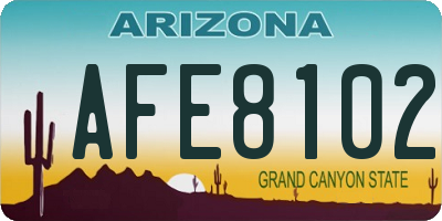 AZ license plate AFE8102