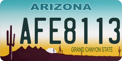 AZ license plate AFE8113
