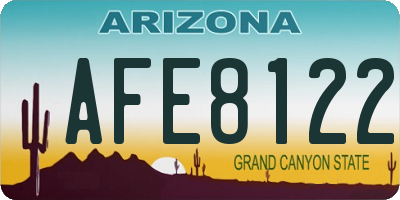 AZ license plate AFE8122