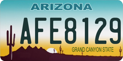 AZ license plate AFE8129