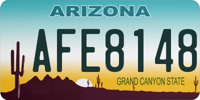 AZ license plate AFE8148