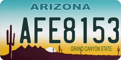 AZ license plate AFE8153