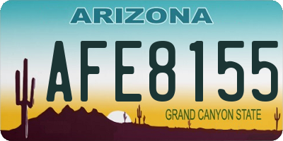 AZ license plate AFE8155