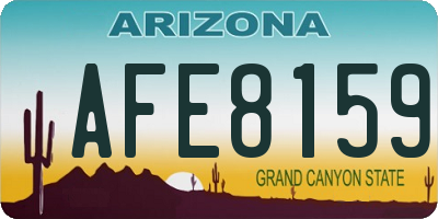AZ license plate AFE8159