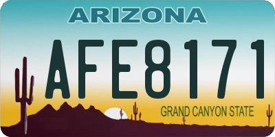 AZ license plate AFE8171