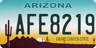 AZ license plate AFE8219