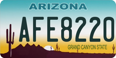AZ license plate AFE8220