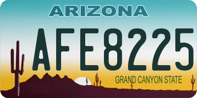 AZ license plate AFE8225