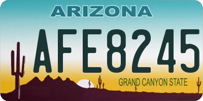 AZ license plate AFE8245
