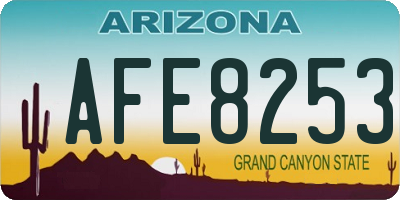 AZ license plate AFE8253